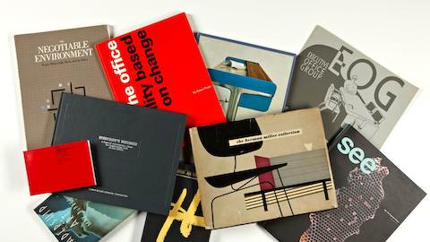 A sampling of Herman Miller literature about the changing landscape of work.