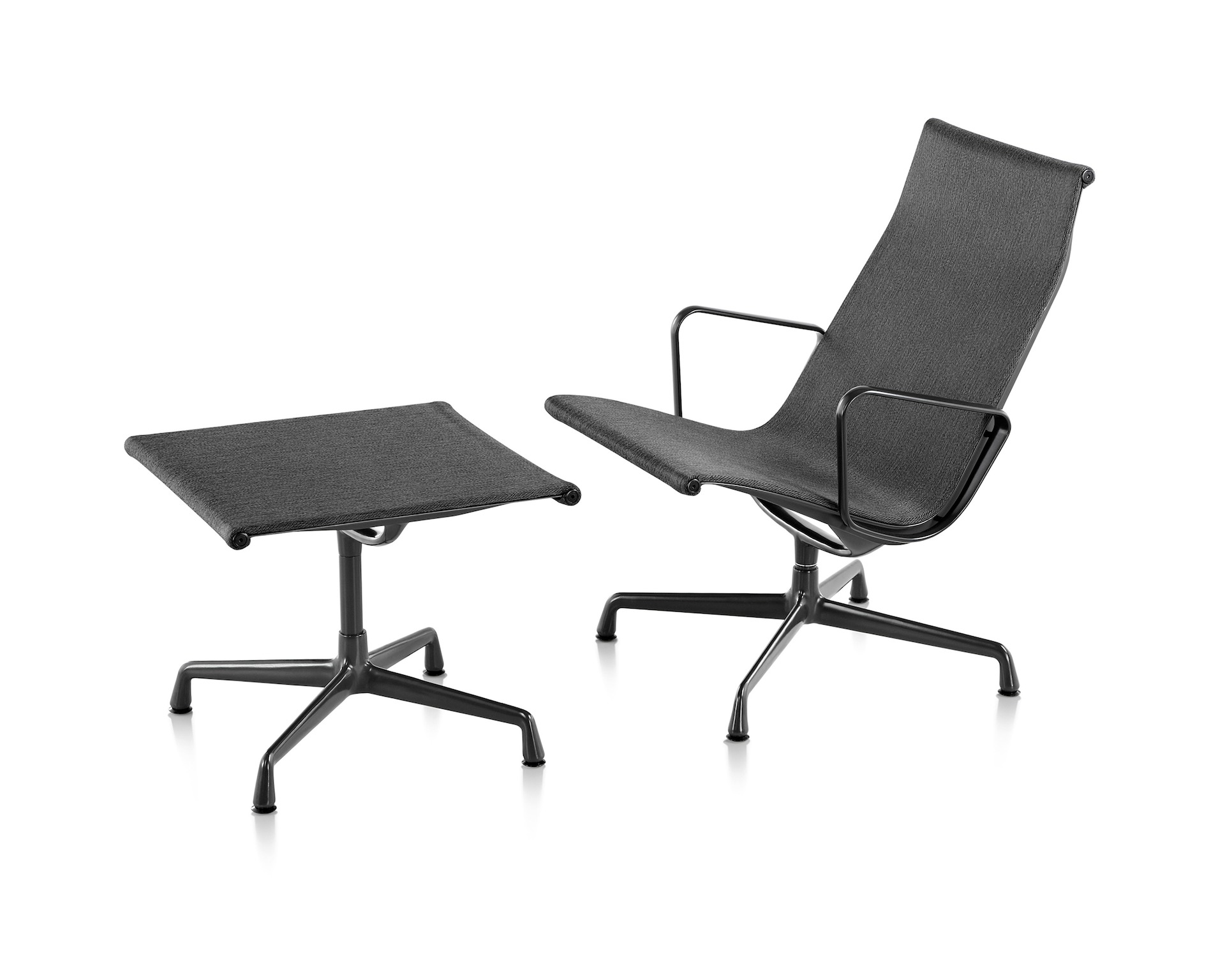 Eames Aluminium Group Lounge Chair and Ottoman, Outdoor