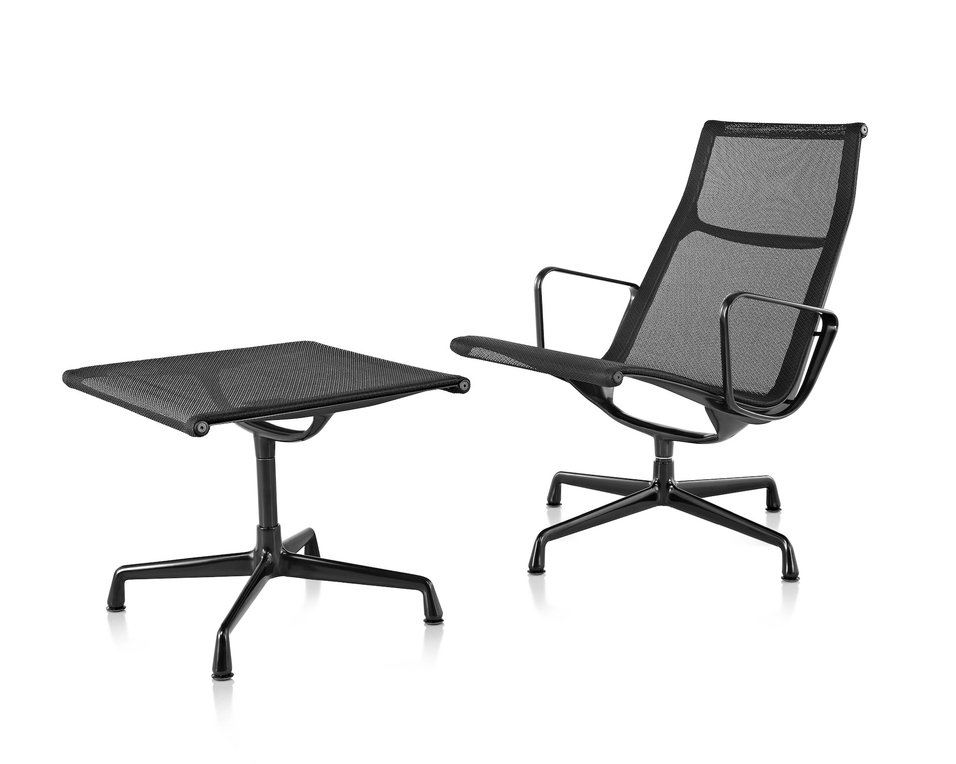 Eames Aluminum Group Lounge Chair and Ottoman