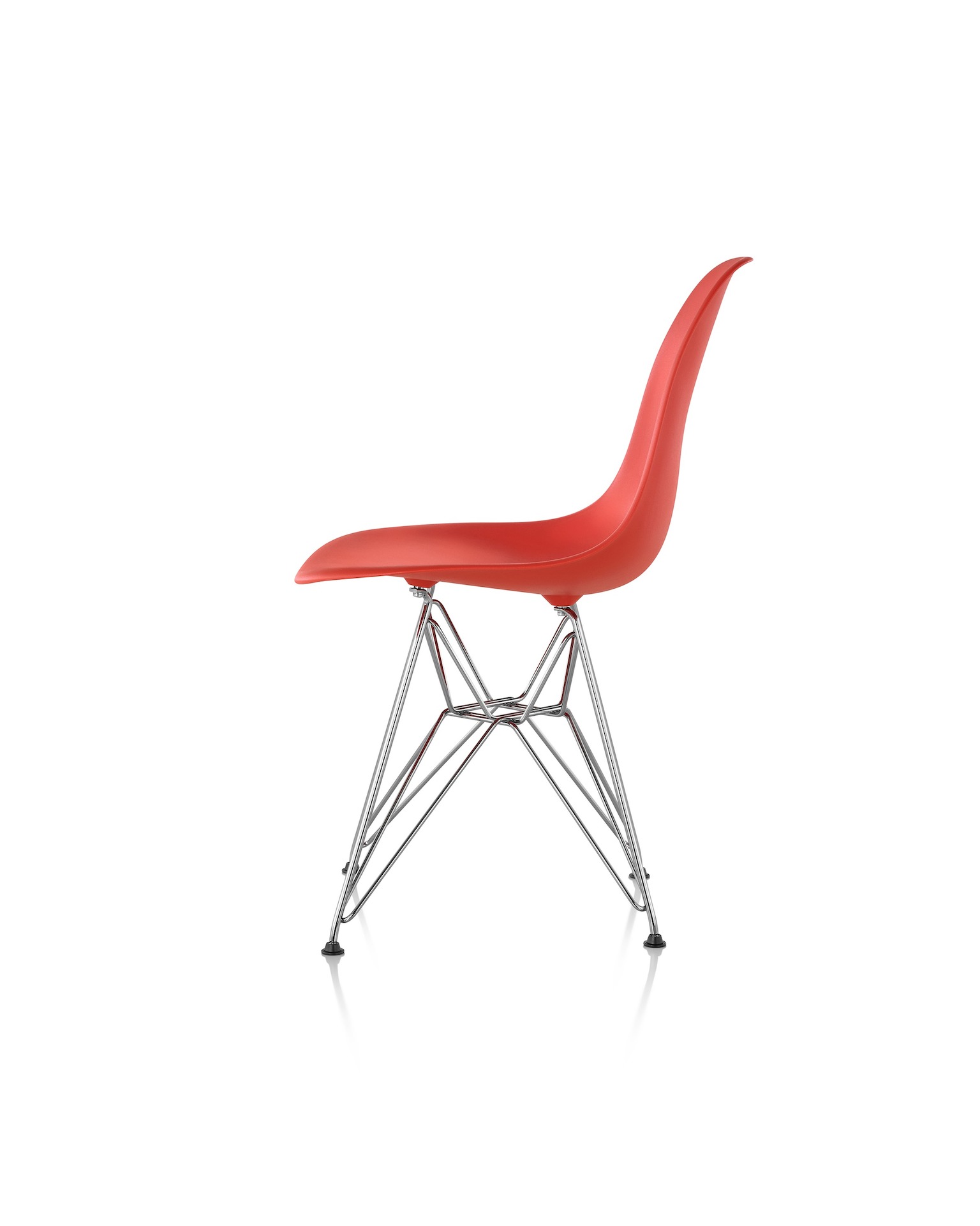 Eames Molded Plastic Side Chair, Wire Base