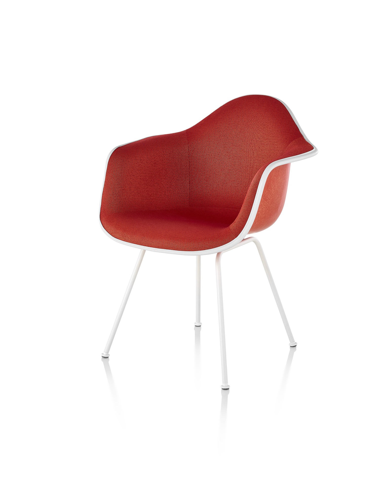 Eames Molded Fiberglass Armchair, Upholstered - Herman Miller