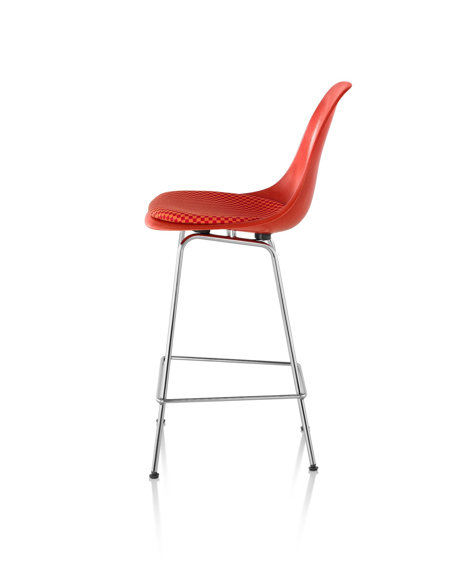 Eames Molded Fiberglass Stool With Seat Pad - Herman Miller