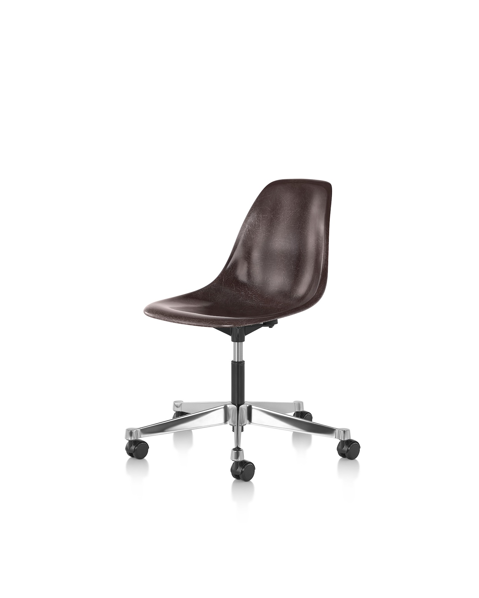 Eames工作椅–无扶手–带软垫的椅座–钢丝框架- 3D产品型号- Herman Miller