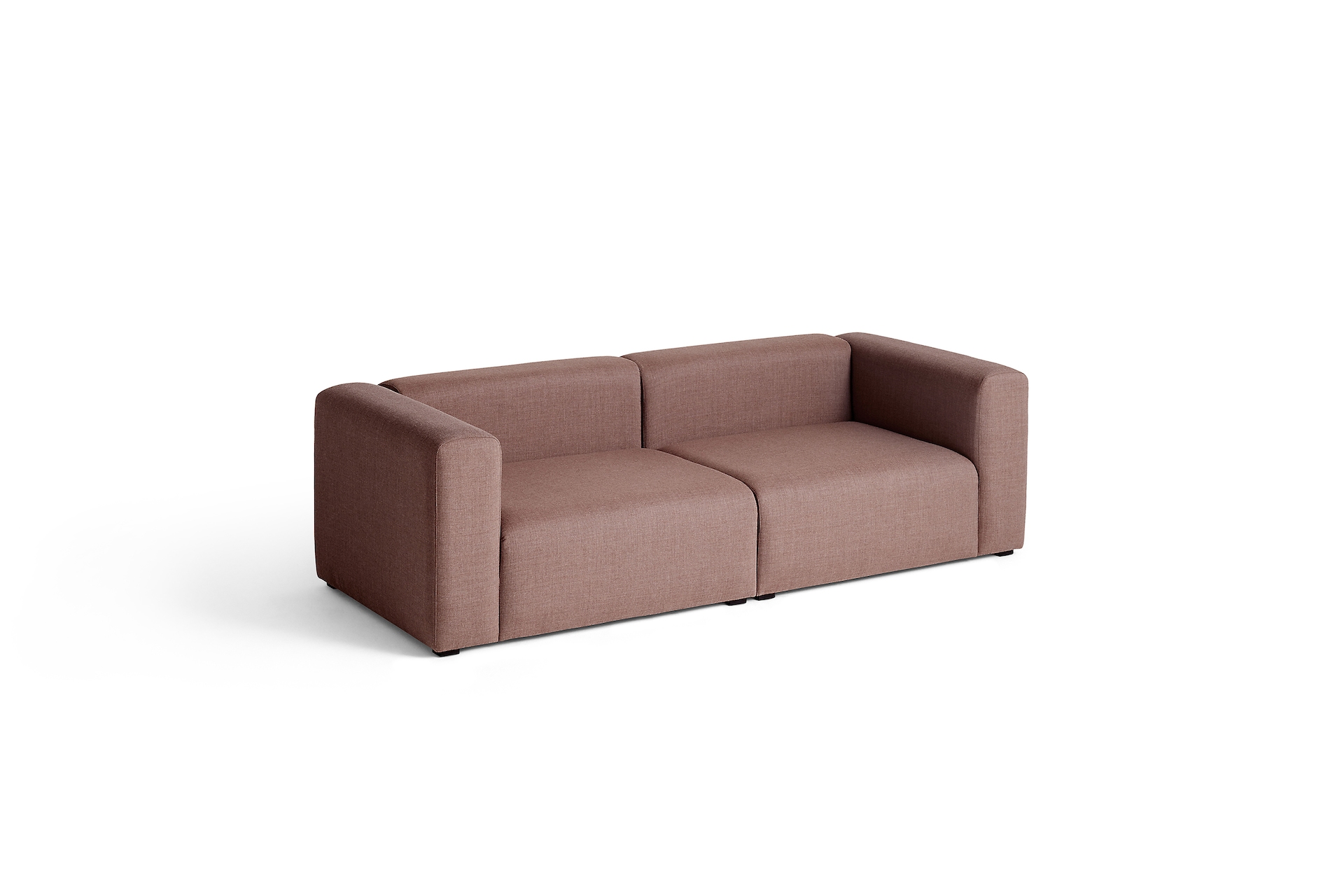 Red, 2-piece Mags Sectional Sofa, viewed at an angle.