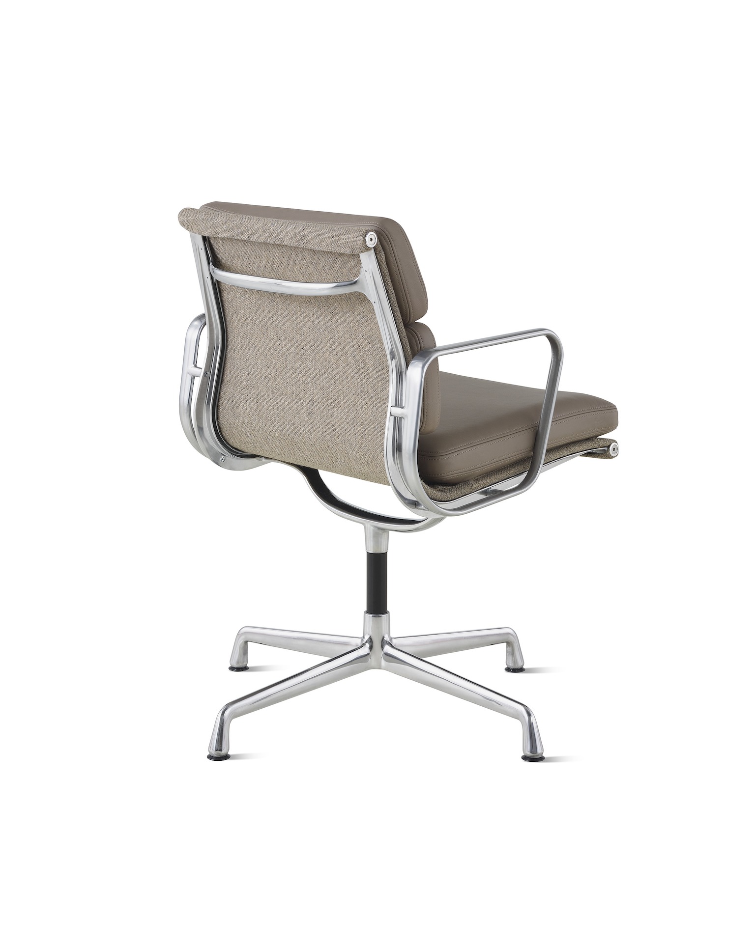 An Eames Soft Pad Management Chair, viewed from the back at an angle.