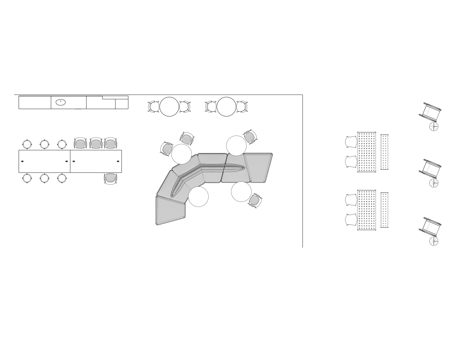 A line drawing viewed from above - Cafe_010