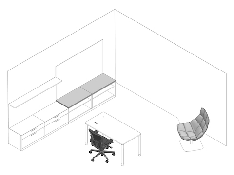A line drawing viewed from above - Workshop 049
