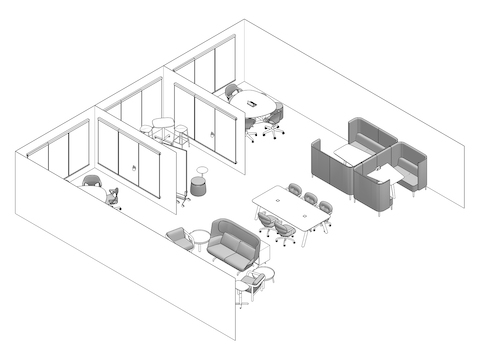 A line drawing - Student Lounge 001