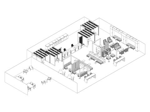 A line drawing - Waiting Room 009