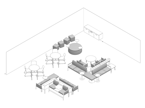 A line drawing - Waiting Room 011