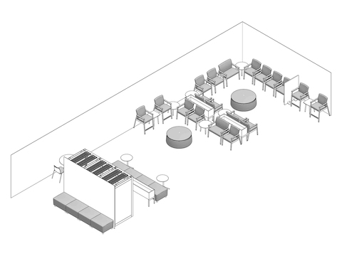 A line drawing - Waiting Room 013