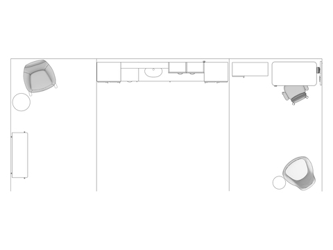 A line drawing viewed from above - Wellness 010