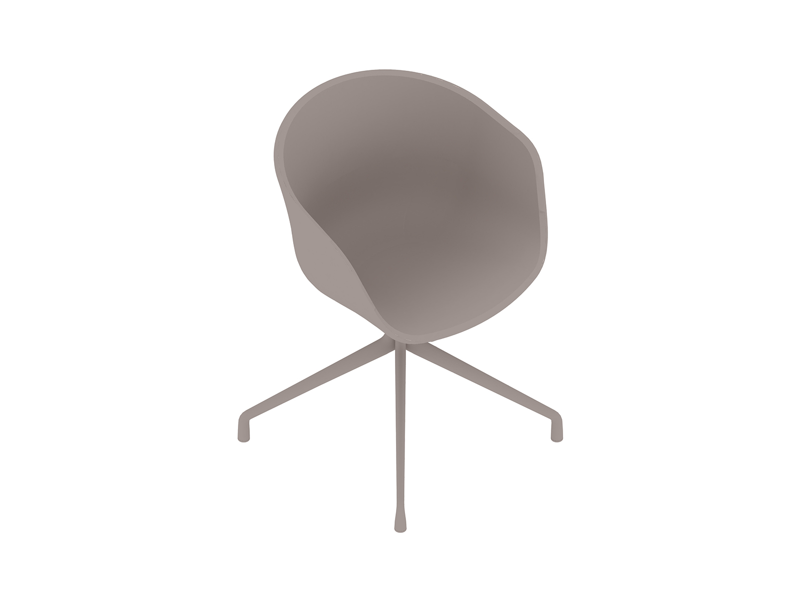 Uma renderização genérica - Cadeira About A — Com braços — Base em estrela de 4 pontas giratória — Estofado macio (AAC21S)