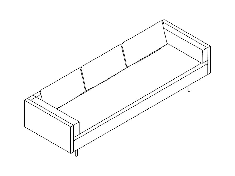 A line drawing - Bolster Sofa