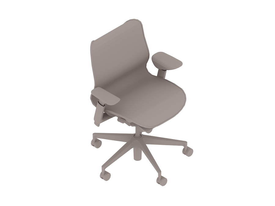 Raap bladeren op silhouet attent Cosm-stoel–Lage rugleuning–In hoogte verstelbare armleuningen -  3D-Productmodellen - Herman Miller