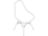 A line drawing - Eames Molded Fiberglass Side Chair–Dowel Base–Fully Upholstered