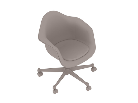 通用渲染图 - Eames工作椅–带扶手–带软垫的椅垫