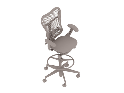 A generic rendering - Mirra 2 Stool–Polymer Back–Adjustable Arms