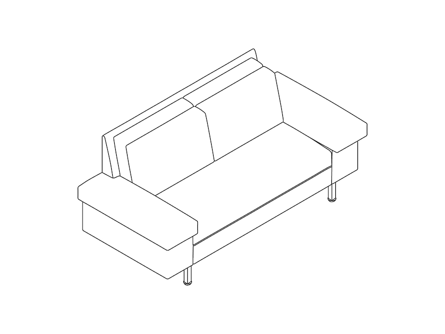Nemschoff SleepOver Flop Sofa–Arm Storage - 3D Product Models - Herman ...