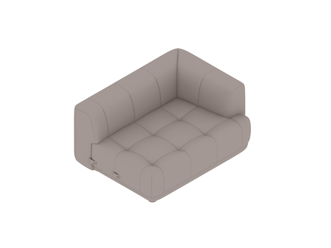 A generic rendering - Quilton Sectional Sofa–Narrow–Right End