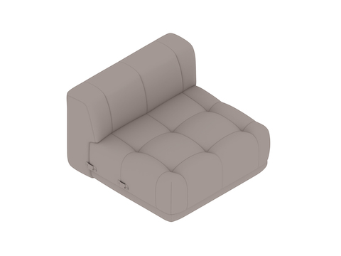 A generic rendering - Quilton Sectional Sofa–Narrow–Right End–Armless