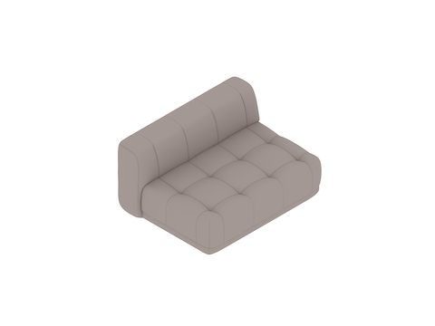 A generic rendering - Quilton Sectional Sofa–Wide–Left End–Armless