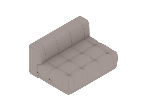 A generic rendering - Quilton Sectional Sofa–Wide–Right End–Armless