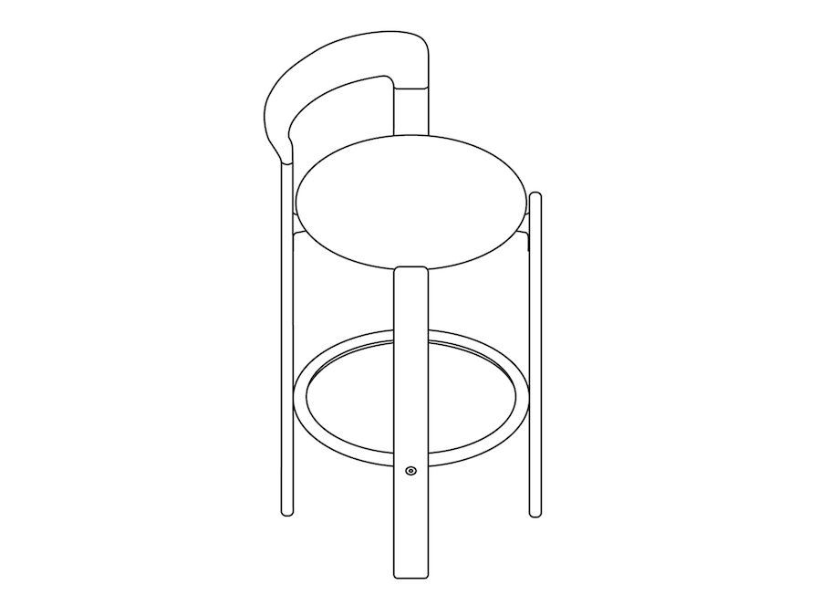 A line drawing - Rey Stool–Bar Height