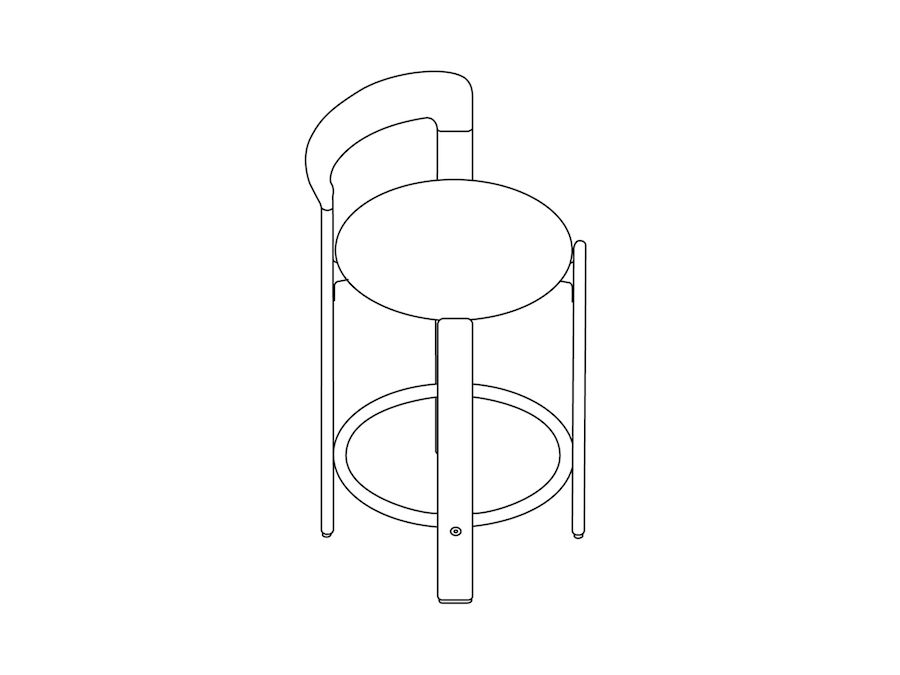 A line drawing - Rey Stool–Counter Height