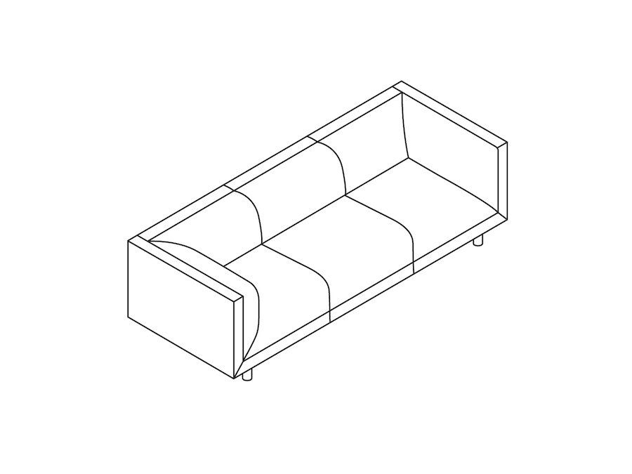 Eine Zeichnung - Rolled Arm Sofa