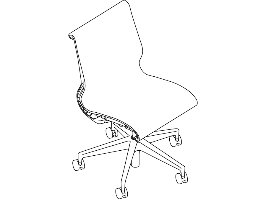 A line drawing - Setu Chair – Armless