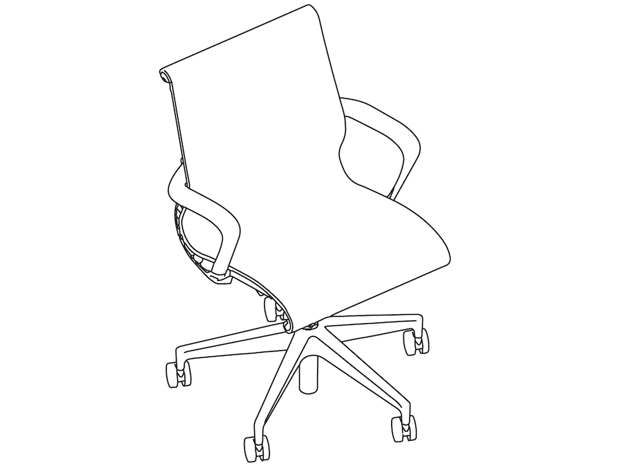 A line drawing - Setu Chair – With Arms