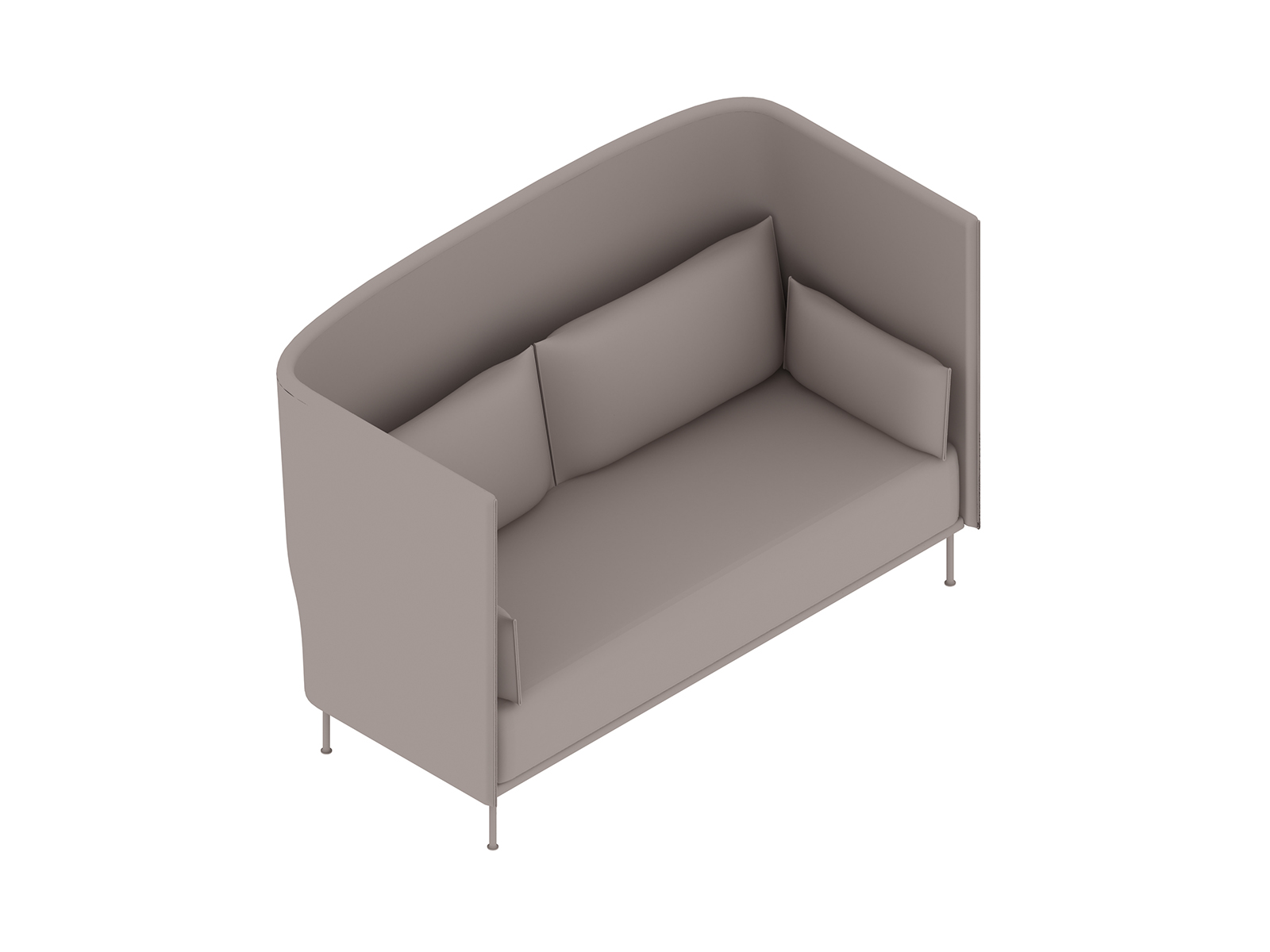 Silhouette Sofa–High Back–2 Seat - 3D Product Models - Herman Miller