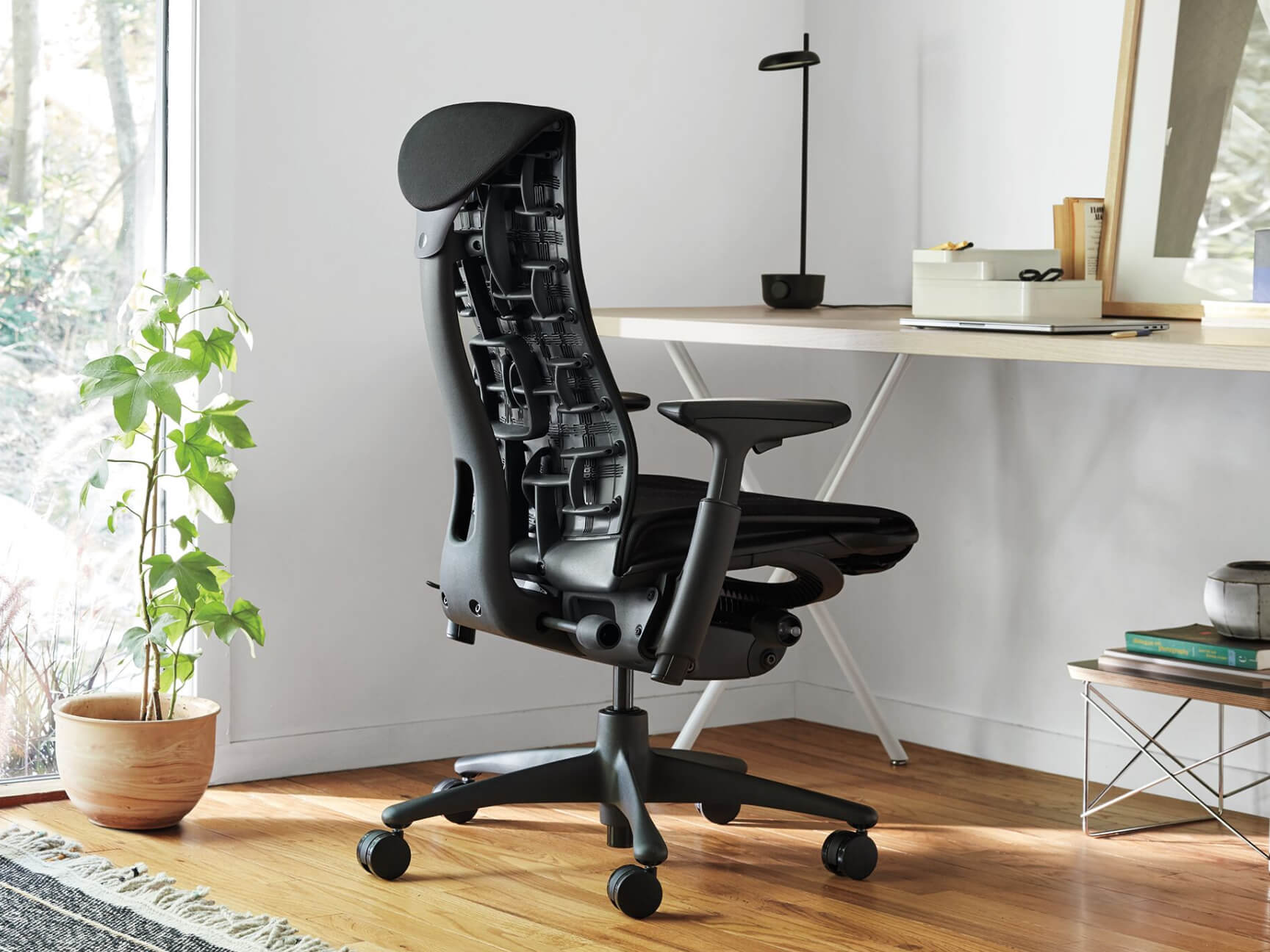 Simple Padded Gray Office Chair - Lider Plus