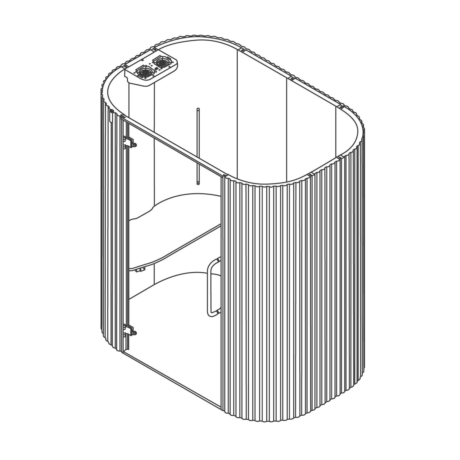 Um desenho de linha - Pod de trabalho Pro Bay