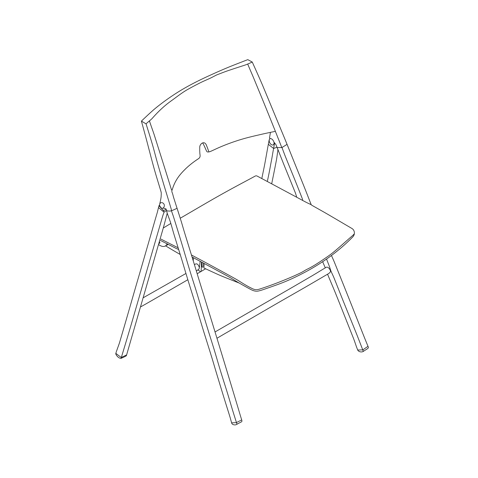 A line drawing - Axa Folding Chair
