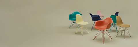 Silla de oficina WordPro inspirada en la silla de oficina Charles Eames en  piel sintética