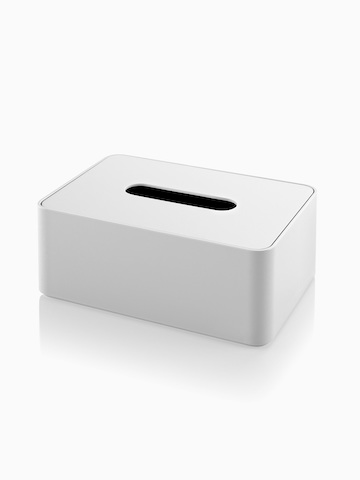 Uma caixa de tecido branco Formwork. Selecione para ir para a página do produto Formwork Tissue Box.