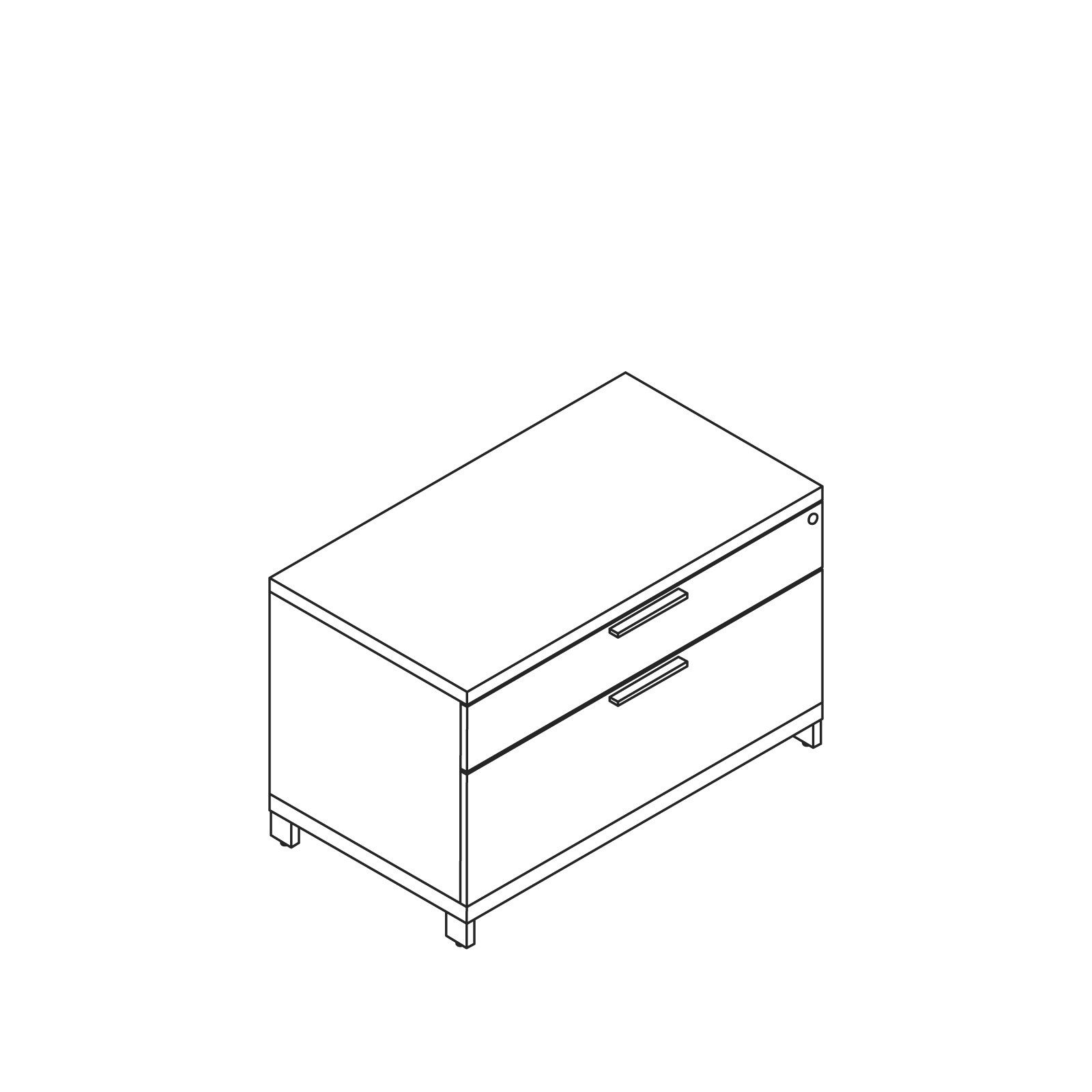 A line drawing - Meridian Credenza