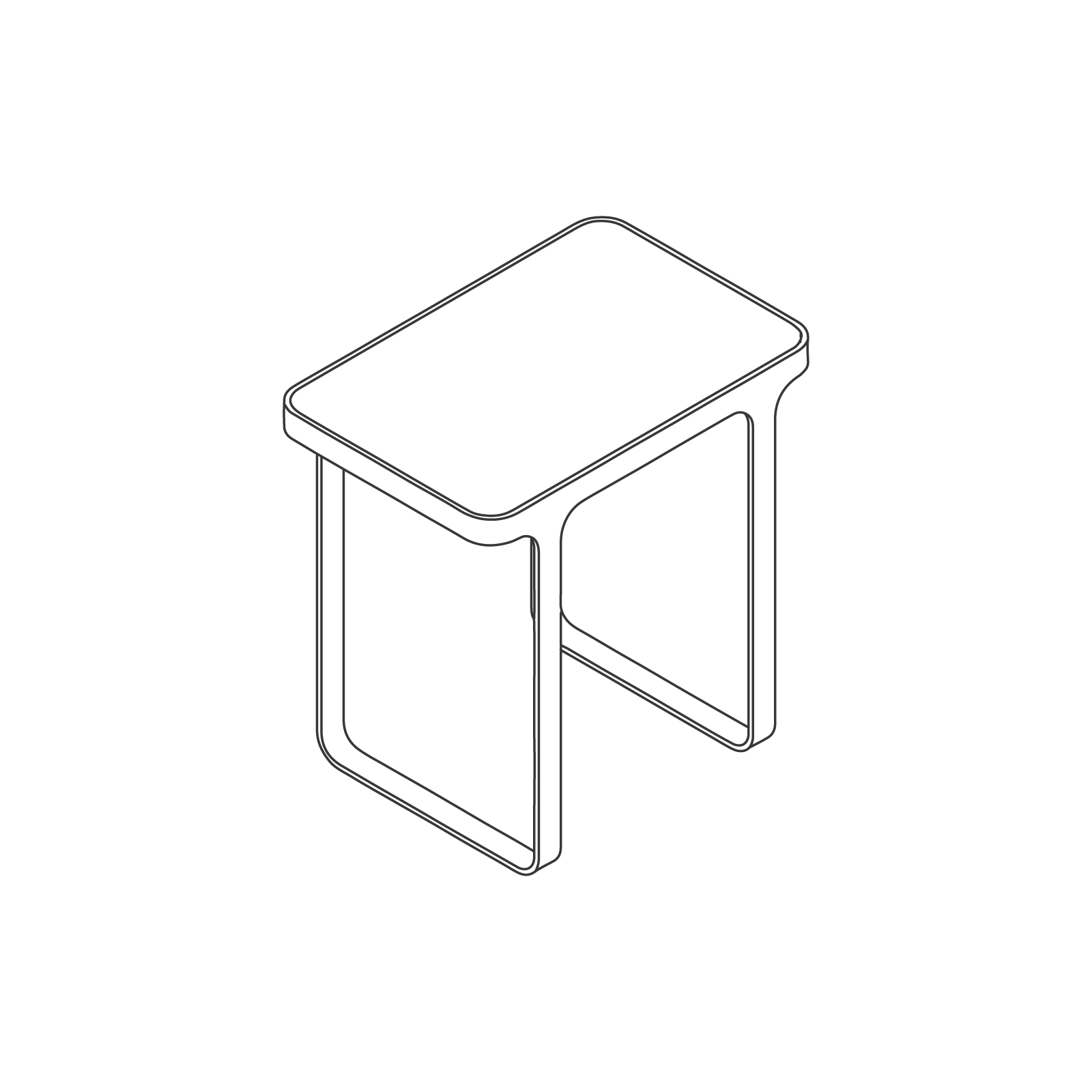 A line drawing of Trace Side Table.