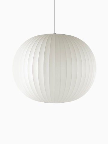 Una lampada a sospensione bianca. Selezionare per andare alla pagina del prodotto Nelson Ball Bubble Pendant.