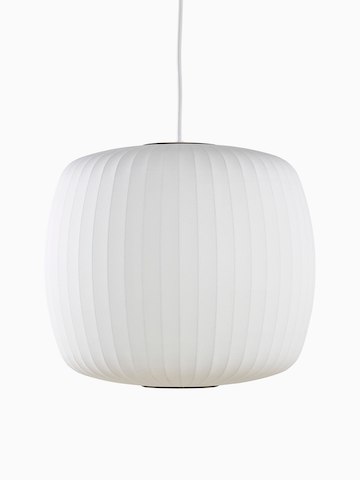 Lampe suspendue blanche. Sélectionnez pour accéder à la page produits de la lampe Nelson Roll Bubble Pendant.