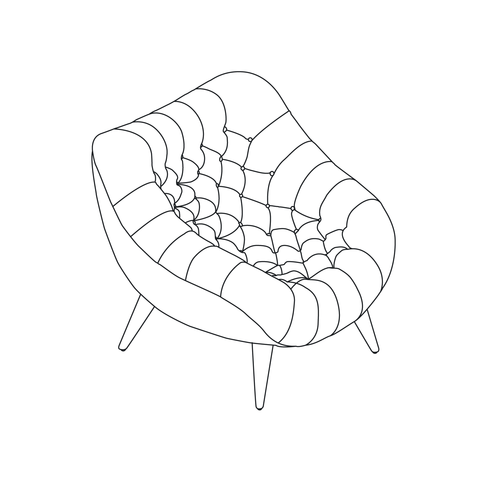 A line drawing - Rohde Easy Chair