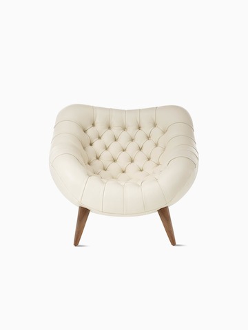 A front view of a Rohde Easy Chair in ivory.