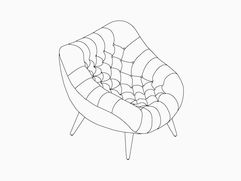 A line drawing - Rohde Easy Chair