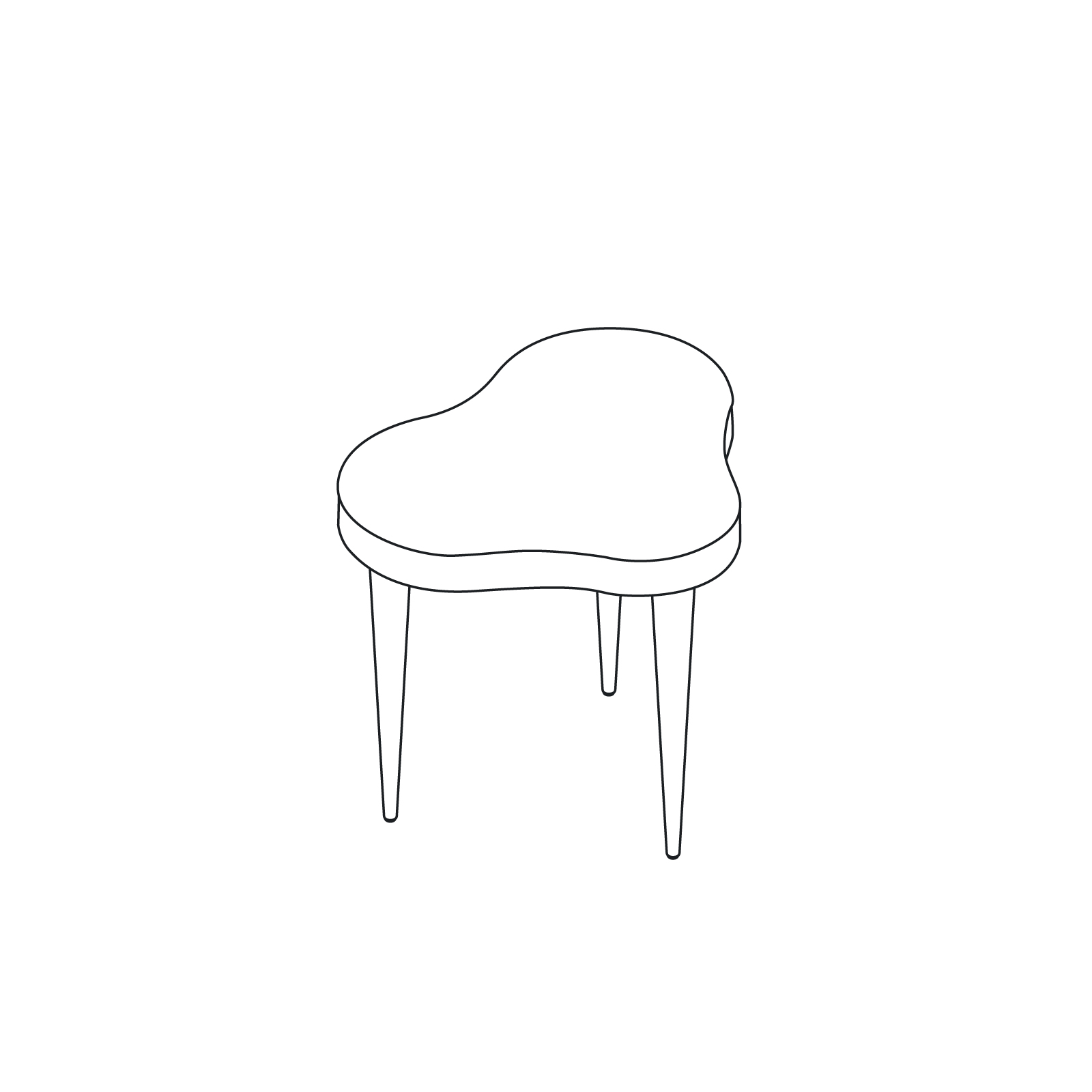A line drawing - Rohde Paldao Side Table–High