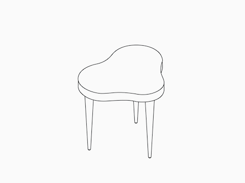 A line drawing – Rohde Paldao Side Table