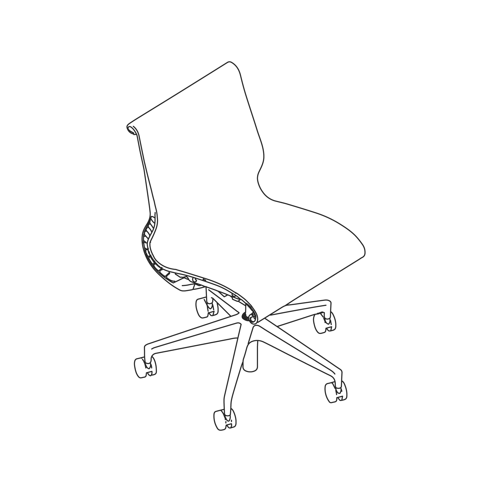 A line drawing - Setu Chair – Armless